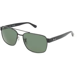Ray-Ban RB3751 Unisex-Sonnenbrille Vollrand Quadratisch Metall-Gestell, schwarz