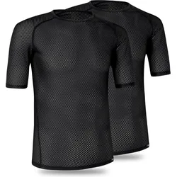 Fahrrad-Unterhemd Herren - Ultralight Mesh schwarz 2PACK SCHWARZ M