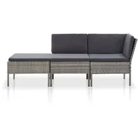 vidaXL Garten-Lounge-Set grau 48962