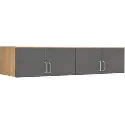 Aufsatzschrank Aalen-Extra in Grau/Eiche Artisan