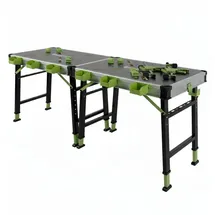 Trutzholm 2 x Werkbank klappbar höhenverstellbar bis 90 cm Multifunktionstisch Werkzeugboxen Backen Spanner