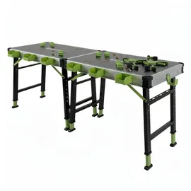 Trutzholm 2 x Werkbank klappbar höhenverstellbar bis 90 cm Multifunktionstisch Werkzeugboxen Backen Spanner