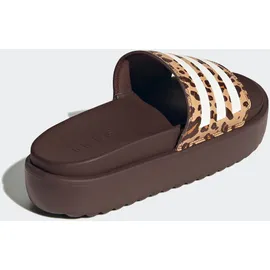 adidas Platform Adilette Damen Shadow Brown/Footwear White/Magic Beige 39 1/3