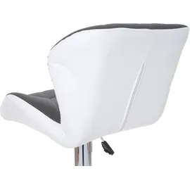 Mendler 2er-Set Barhocker höhenverstellbar Kunstleder  grau