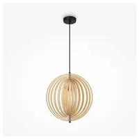 MAYTONI DECORATIVE LIGHTING Maytoni Hängeleuchte Roots, Kugelform, Ø 43 cm, beige, Holz