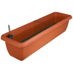 Geli Blumenkasten 80 cm Aqua Andalucia Kunststoff terracotta mit Wasserstandsanzeige