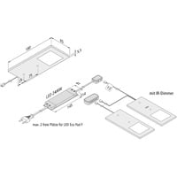 Hera LED-Unterbaulampe Eco-Pad F 2x-Set 3000K