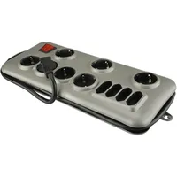 Unitec Tischsteckdose 2 m Silber 2 St.