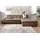 DOMO collection Ecksofa Cord 3-Sitzer Beige/Braun