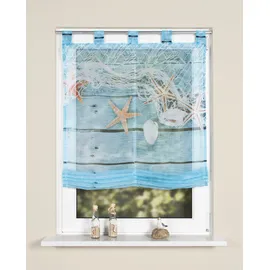 HOME WOHNIDEEN Raffrollo MARITIM 120 x 140 cm blau