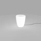 Blumentopf beleuchtet Weiß mit Stecker Kabel Ø 35 cm H: 41 cm E27 Außenleuchte Dekolicht Pflanzkübel Topf Outdoor - Weiß