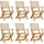 vidaXL Gartenstuhl 50,4 x 57 x 91 cm beige 8 St.
