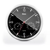 MEBUS Quarz-Wanduhr 25,0 cm 56731 silber/schwarz