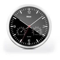 MEBUS Quarz-Wanduhr 25,0 cm 56731 silber/schwarz