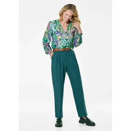 GOLDNER Elegante Stoffhose mit Bügelfalten Dunkelgrün 38