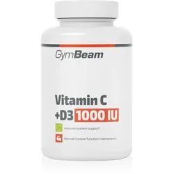 GymBeam Vitamin C + D3 1000 IU Tabletten mit Vitaminen 90 TABL