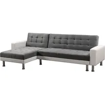Habitat et Jardin - Ecksofa Reversibel Mit Schlaffunktion 'theo' - 258 X 82/147 X 82 Cm - 4 Personen - Weiß / Grau