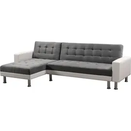 Habitat et Jardin - Ecksofa Reversibel Mit Schlaffunktion 'theo' - 258 X 82/147 X 82 Cm - 4 Personen - Weiß / Grau