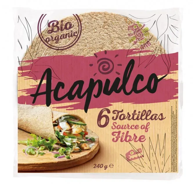Acapulco Tortilla Wraps mit Weizenkleie bio (6St)