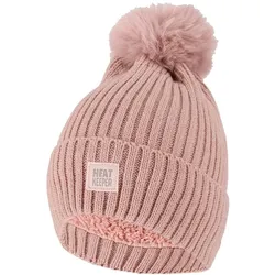 Heatkeeper - Heatkeeper - Thermomütze + Bommel Damen - Pink - Einheitsgröße rosa ONE SIZE