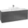 Villeroy & Boch Finion Waschtischunterschrank 4 Auszüge, Waschbecken mittig, 1600x603x501mm, Glass White matt, Walnut Veneer