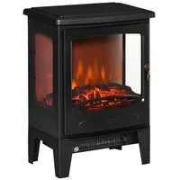 Homcom Elektrokamin mit Heizung Schwarz