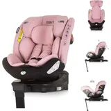Chipolino Kindersitz Tourino i-Size (40-150cm) Isofix, höhenverstellbar, drehbar rosa