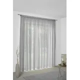 Wirth Vorhang WIRTH "Sunday", grau (hellgrau), B:142cm H:305cm, Jacquard, Baumwolle, Polyester, Gardinen, nach Maß