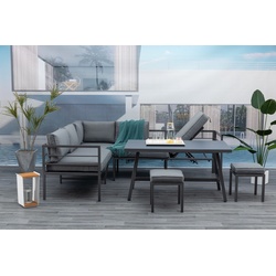 Gardissimo LIMA Alu Ecklounge Gartenmöbel Sitzgruppe Liege anthrazit