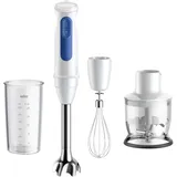 Braun MultiQuick 3 MQ30202M, PowerBell VPlus Technologie, 2 Geschwindigkeiten, EasyClick Plus System, 3-teiliges Zubehör-Set (350ml Zerkleinerer, 600ml Becher, Schneebesen), 900W, Weiß
