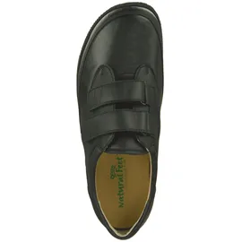 Natural Feet Klettschuh NATURAL FEET "Göteborg XL", Herren, Gr. 40, schwarz, Leder, Schuhe Klettschuh, mit speziellem Diatec-Innenfutter