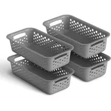 ProHome Aufbewahrungskorb 0,7L mit Griffen 20 x 10 x 5 cm schwarz