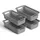 ProHome Aufbewahrungskorb 0,7L mit Griffen 20 x 10 x 5 cm schwarz