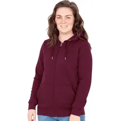 JAKO Kapuzenjacke Organic (Bio-Baumwolle) weinrot Damen