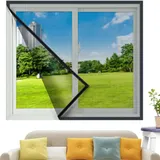 95x140cm Fliegengitter für Fenster ohne Sägen ausziehbar Insektenschutz Mückengitter