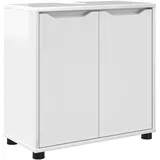 vidaXL Badezimmerwaschbecken-Schrank Hochglanz Weiß 60 x 30 x 60 cm