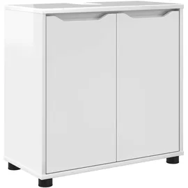 vidaXL Badezimmerwaschbecken-Schrank Hochglanz Weiß 60 x 30 x 60 cm