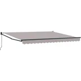 vidaXL Einziehbare Markise 400 x 300 cm grau