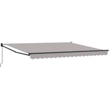 vidaXL Einziehbare Markise 400 x 300 cm grau