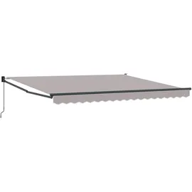 vidaXL Einziehbare Markise 400 x 300 cm grau