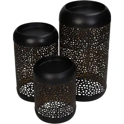 Kerzenhalter CANDLE PATTERN - schwarz