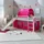 Homestyle4u Hochbett, Weiß, Pink, Holz, Kinder- & Jugendzimmer, Kindermöbel, Kinderbetten, Hochbetten
