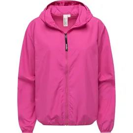 Ragwear Outdoorjacke "Vinzie C", Damen, Gr. M (38), pink (magenta), 100% Polyester, lässig geschnitten hüftlang, hoch geschlossener Ausschnitt, Ärmel ohne Ärmelschlitz elastischer Bund mit Gummizug, Jacken Outdoorjacke, Extraleichte Übergangsjacke mit Kapuze