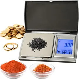 casativo Digitale Feinwaage (300g/0.01g) mit Touch-Display – Präzise Taschenwaage mit 7 Einheiten für Schmuck, Gewürze & Gold