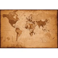 Bild VINTAGE WORLD MAP - bunt