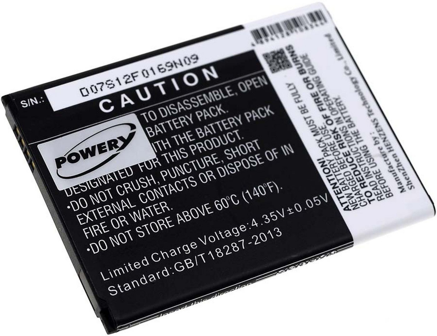 Powery Akku für Samsung Typ EB-BG357BBE Smartphone-Akku 1900 mAh (3.8 V) schwarz