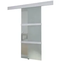 vidaXL Schiebetür Glas und Aluminium 178 cm Silbern