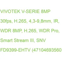 Vivotek V-SERIE 8MP 30fps H.265 4.3-9.8mm IR WDR
