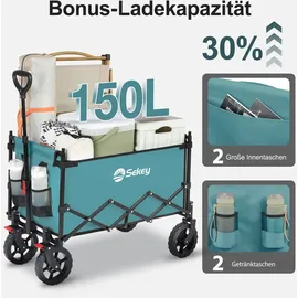 Sekey Bollerwagen Faltbar blau/grün