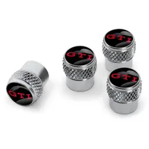 Volkswagen Ventilkappen GTI Design für Gummi- und Messingventile 4 Stück